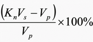 فرمول خطای نسبت تبدیل ترانسفورماتور ولتاژ