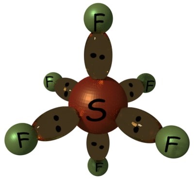 ساختار اتمی گاز sf6
