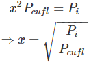 فرمول شرط برای حداکثر راندمان ترانسفورماتور