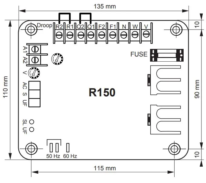 ابعاد AVR R150 لروی سامر - ماه صنعت انرژی 