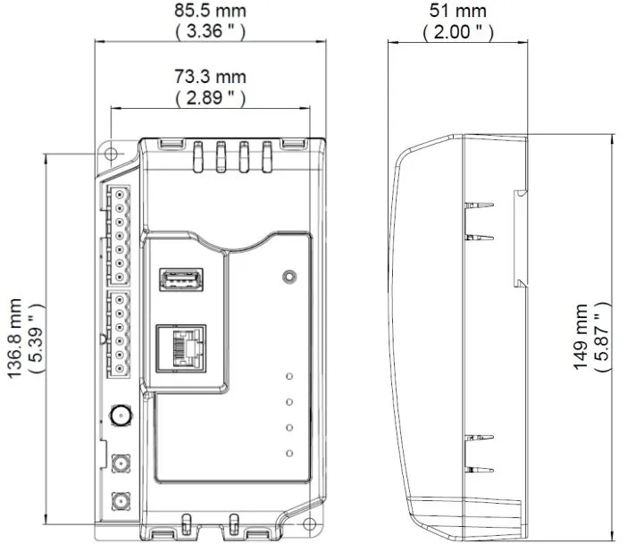 ابعاد ماژول دیپسی DSE890 MKII - ماه صنعت انرژی 